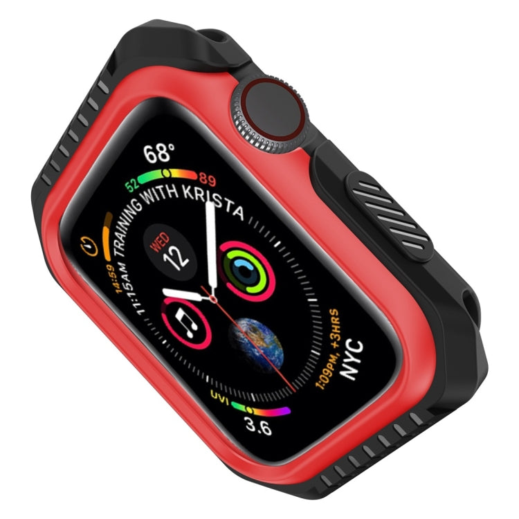 Smart Watch Shockproof Two Color Protective Case for Apple Watch Series 3 38mm(Black Red) - Watch Cases by buy2fix | Online Shopping UK | buy2fix