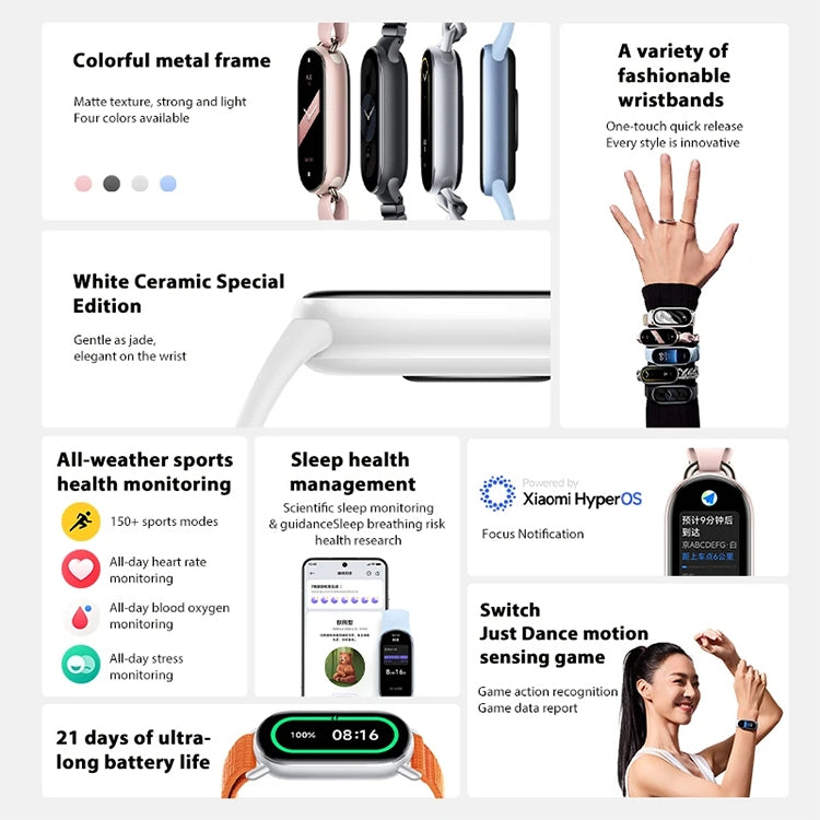 Original Xiaomi Smart Band 9 1.62 inch AMOLED Screen 5ATM Waterproof Smart Watch, Support Blood Oxygen / Heart Rate Monitor (Pink) - Wearable Devices by Xiaomi | Online Shopping UK | buy2fix