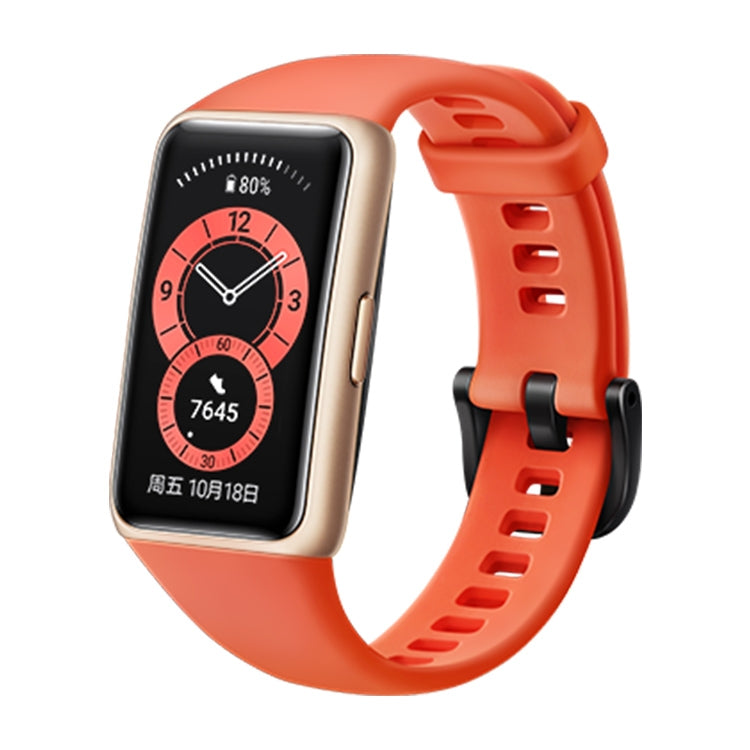 Original Huawei Band 6 1.47 inch AMOLED Color Screen Smart Wristband Bracelet, Standard Edition, Support Blood Oxygen Heart Rate Monitor / 2 Weeks Long Battery Life / Sleep Monitor / 96 Sports Modes(Orange) - Wearable Devices by Huawei | Online Shopping UK | buy2fix