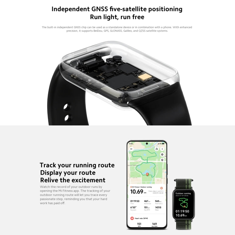 Original Xiaomi Mi Band 8 Pro Global 1.74 inch AMOLED Full Color Screen 5ATM Waterproof Smart Watch, Support GPS / Heart Rate (Black) - Wearable Devices by Xiaomi | Online Shopping UK | buy2fix