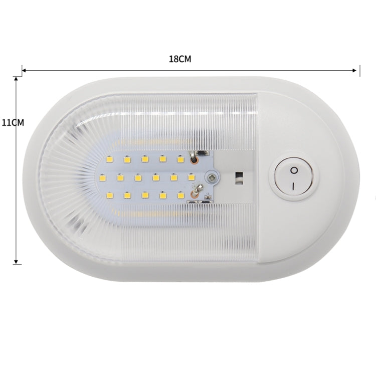 D4348 10-24V 3-3.5W 4000-4500K 280LM RV Yacht 24 PCS LED Lamps Dome Light Ceiling Lamp, with Independent Switch Control - Marine Accessories & Parts by buy2fix | Online Shopping UK | buy2fix