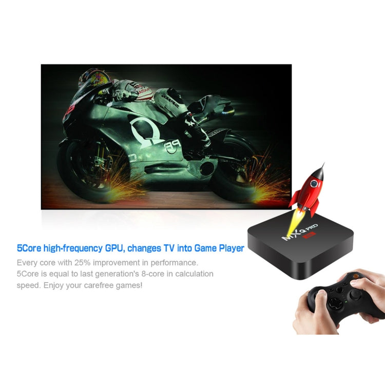 MXQ PROi 1080P 4K HD Smart TV BOX with Remote Controller, Android 7.1 S905W Quad Core Cortex-A53 Up to 2GHz, RAM: 1GB, ROM: 8GB, Support WiFi - Amlogic S905 by buy2fix | Online Shopping UK | buy2fix