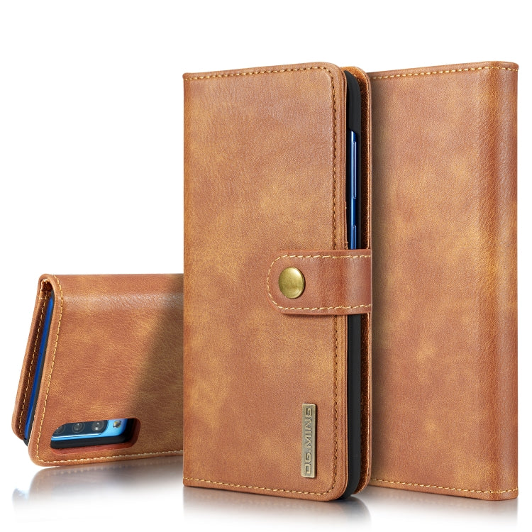 DG.MING Crazy Horse Texture Flip Detachable Magnetic Leather Case with Holder & Card Slots & Wallet for Galaxy A70(Brown) - Galaxy Phone Cases by DG.MING | Online Shopping UK | buy2fix