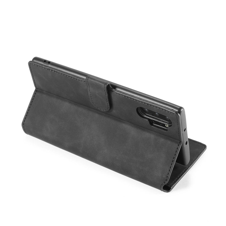 DG.MING Retro Oil Side Horizontal Flip Case with Holder & Card Slots & Wallet for Galaxy Note 10(Black) - Galaxy Phone Cases by DG.MING | Online Shopping UK | buy2fix