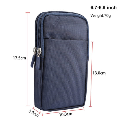 Sports Leisure Drawstring  Horizontal Plate Hanging Waist Phone Waist Pack Leather Case, Suitable for 6.7-6.9 inch Smartphones(Royal Blue) - Universal Leather Case by buy2fix | Online Shopping UK | buy2fix