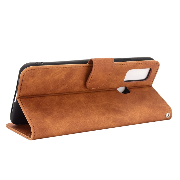 For DOOGEE N30 Solid Color Skin Feel Magnetic Buckle Horizontal Flip Calf Texture PU Leather Case with Holder & Card Slots & Wallet(Brown) - More Brand by buy2fix | Online Shopping UK | buy2fix