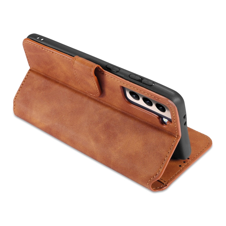 For Samsung Galaxy S21+ 5G DG.MING Retro Oil Side Horizontal Flip Case with Holder & Card Slots & Wallet(Brown) - Galaxy S21+ 5G Cases by DG.MING | Online Shopping UK | buy2fix