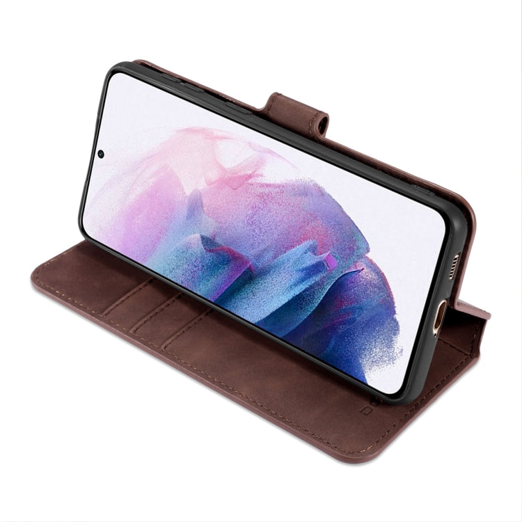 For Samsung Galaxy S21+ 5G DG.MING Retro Oil Side Horizontal Flip Case with Holder & Card Slots & Wallet(Coffee) - Galaxy S21+ 5G Cases by DG.MING | Online Shopping UK | buy2fix