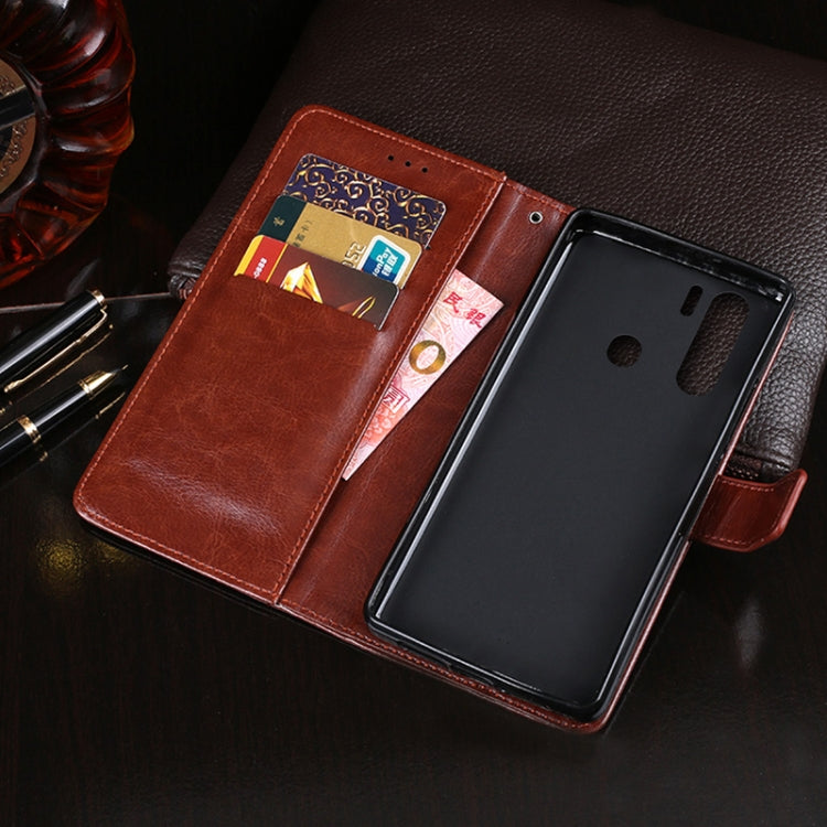 For Blackview A80 Plus idewei Crazy Horse Texture Horizontal Flip Leather Case with Holder & Card Slots & Wallet(Black) - More Brand by idewei | Online Shopping UK | buy2fix