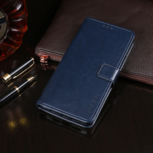 For Blackview A80S idewei Crazy Horse Texture Horizontal Flip Leather Case with Holder & Card Slots & Wallet(Dark Blue) - More Brand by idewei | Online Shopping UK | buy2fix