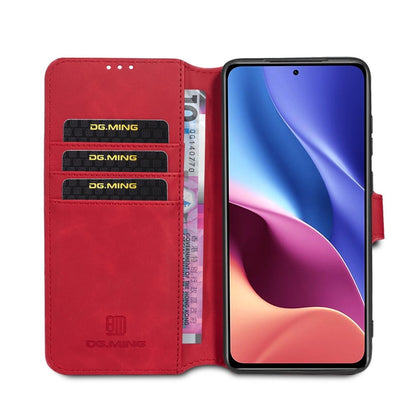 For Xiaomi Redmi K40 Pro DG.MING Retro Oil Side Horizontal Flip Leather Case with Holder & Card Slots & Wallet(Red) - Xiaomi Cases by DG.MING | Online Shopping UK | buy2fix