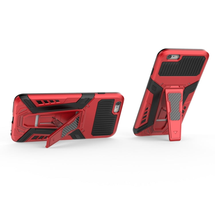 War Chariot Series Armor All-inclusive Shockproof PC + TPU Protective Case with Invisible Holder For iPhone 6 Plus(Red) - More iPhone Cases by buy2fix | Online Shopping UK | buy2fix