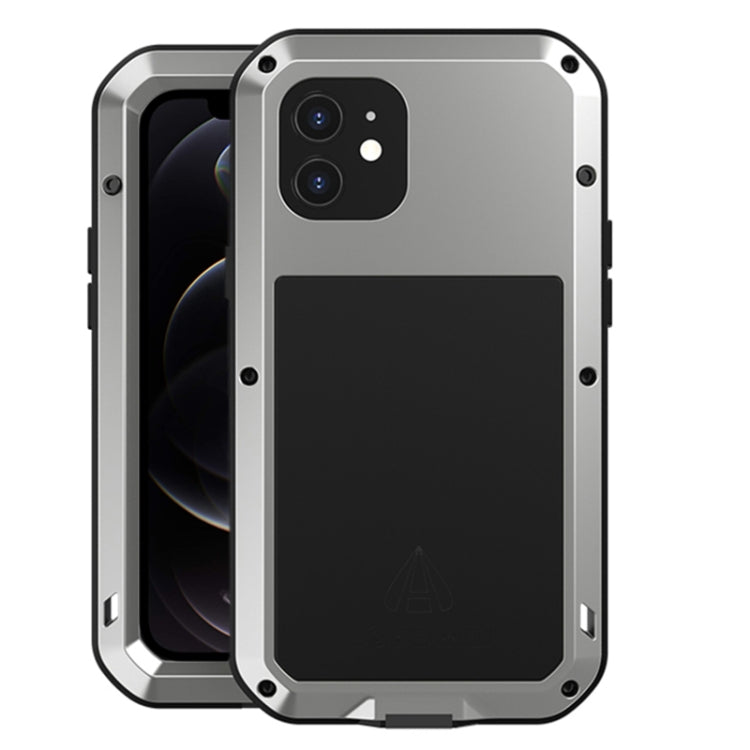 For iPhone 12 LOVE MEI Metal Shockproof Life Waterproof Dustproof Protective Case(Silver) - iPhone 12 / 12 Pro Cases by LOVE MEI | Online Shopping UK | buy2fix