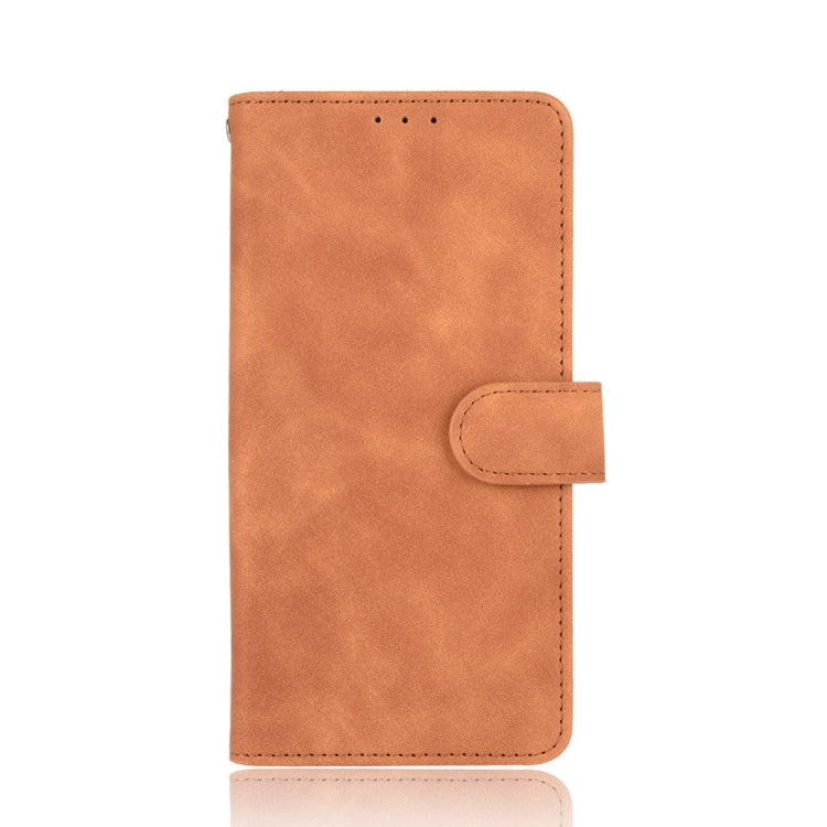 For Ulefone Note 10 Solid Color Skin Feel Magnetic Buckle Horizontal Flip Calf Texture PU Leather Case with Holder & Card Slots & Wallet(Brown) - Ulefone Cases by buy2fix | Online Shopping UK | buy2fix