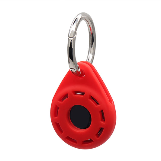 Silica Gel Anti-scratch Shockproof Protective Cover Soft Case with Keychain Ring Loop For AirTag(Red) - Key Chain Series by MOMAX | Online Shopping UK | buy2fix