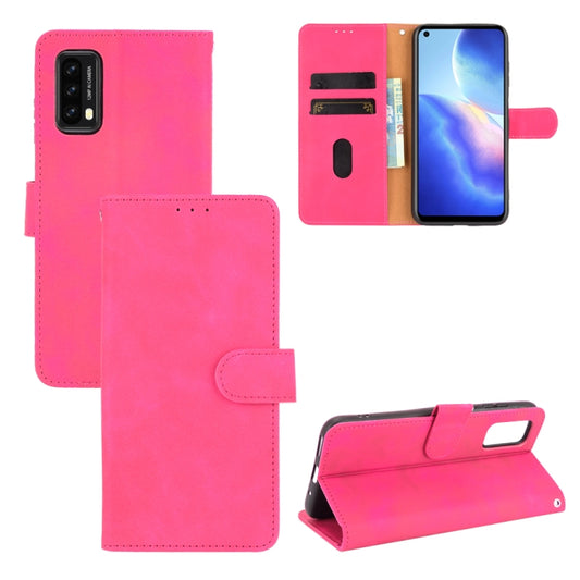 For Blackview A90 Solid Color Skin Feel Magnetic Buckle Horizontal Flip Calf Texture PU Leather Case with Holder & Card Slots & Wallet(Rose Red) - More Brand by buy2fix | Online Shopping UK | buy2fix