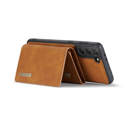 For Samsung Galaxy S21 DG.MING M1 Series 3-Fold Multi Card Wallet  Back Cover Shockproof Case with Holder Function(Brown) - Galaxy Phone Cases by DG.MING | Online Shopping UK | buy2fix