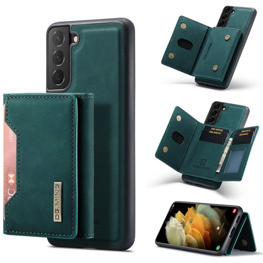 For Samsung Galaxy S21 DG.MING M2 Series 3-Fold Multi Card Bag Back Cover Shockproof Case with Wallet & Holder Function(Green) - Galaxy Phone Cases by DG.MING | Online Shopping UK | buy2fix