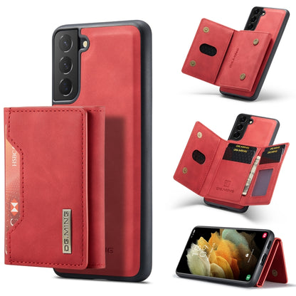 For Samsung Galaxy S21 DG.MING M2 Series 3-Fold Multi Card Bag Back Cover Shockproof Case with Wallet & Holder Function(Red) - Galaxy Phone Cases by DG.MING | Online Shopping UK | buy2fix