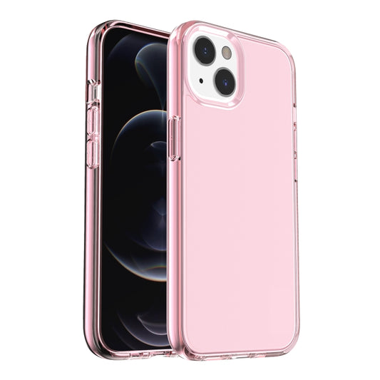 For iPhone 13 mini Shockproof Terminator Style Transparent Protective Case (Pink) - iPhone 13 mini Cases by buy2fix | Online Shopping UK | buy2fix