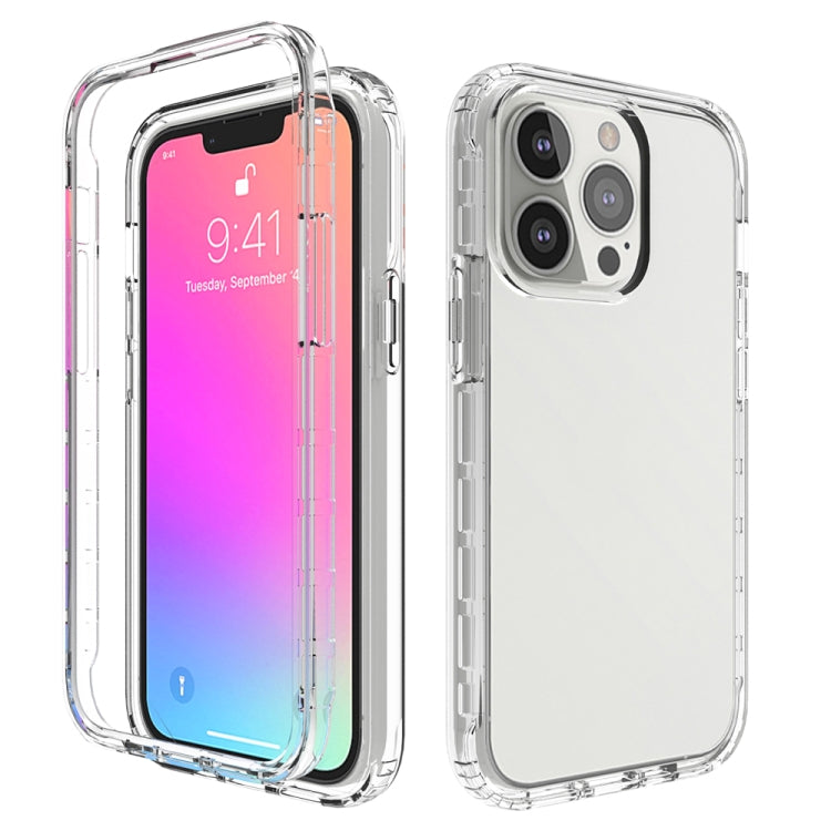 For iPhone 13 Shockproof High Transparency Two-color Gradual Change PC+TPU Candy Colors Protective Case(Transparent) - iPhone 13 Cases by buy2fix | Online Shopping UK | buy2fix