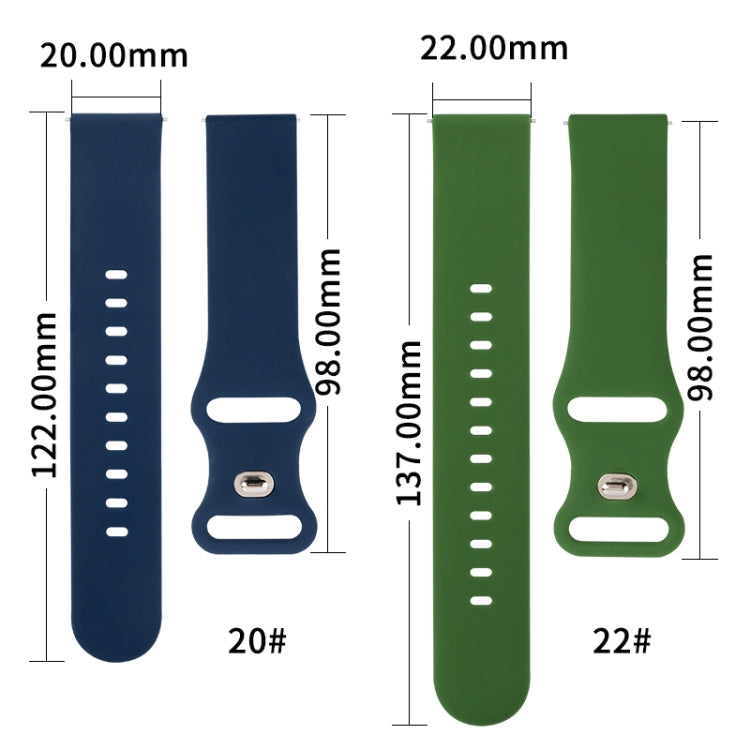 For Huawei Watch GT 2 42mm 8-buckle Silicone Watch Band(Peacock Blue) - Watch Bands by buy2fix | Online Shopping UK | buy2fix