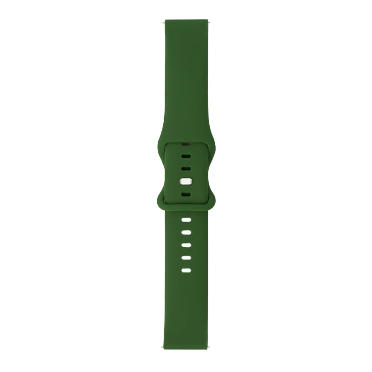 For Huawei Watch GT 2e 46mm 8-buckle Silicone Watch Band(Army Green) - Watch Bands by buy2fix | Online Shopping UK | buy2fix