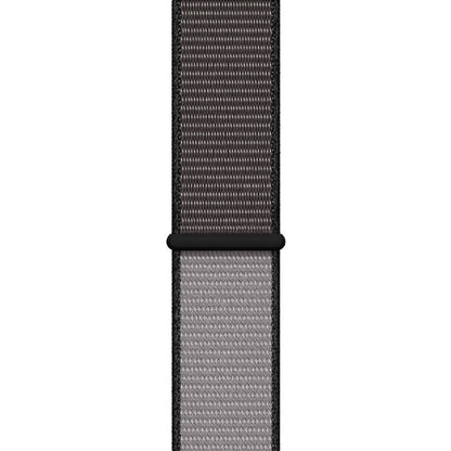 For Apple Watch Series 7 41mm / 6 & SE & 5 & 4 40mm / 3 & 2 & 1 38mm Color Matching Nylon Watch Band(Black + Grey) - Watch Bands by buy2fix | Online Shopping UK | buy2fix