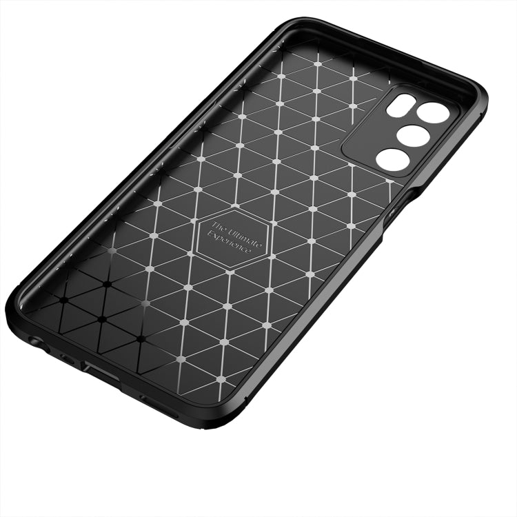 For OPPO A16 Carbon Fiber Texture Shockproof TPU Case(Black) - OPPO Cases by buy2fix | Online Shopping UK | buy2fix