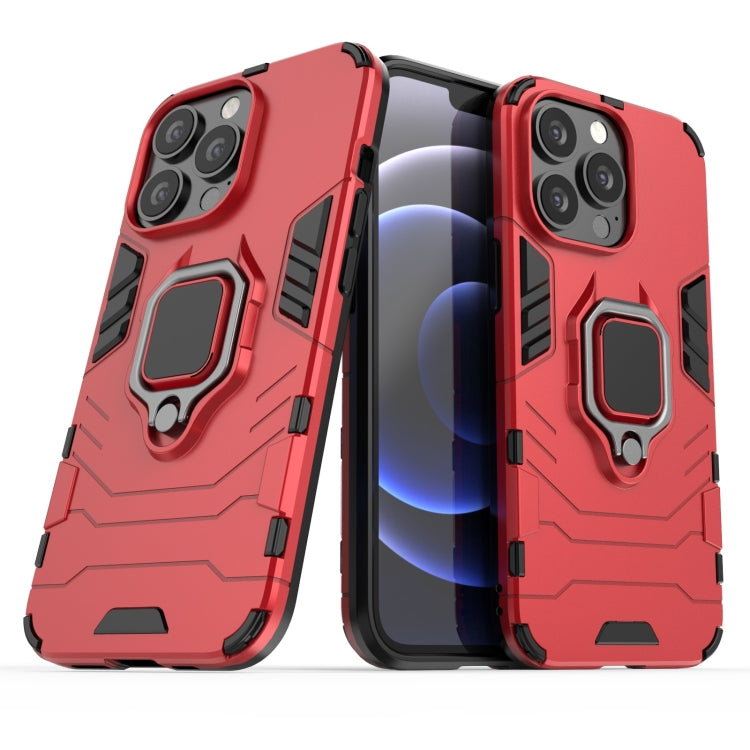 For iPhone 13 Pro Shockproof PC + TPU Protective Case with Magnetic Ring Holder (Red) - iPhone 13 Pro Cases by buy2fix | Online Shopping UK | buy2fix