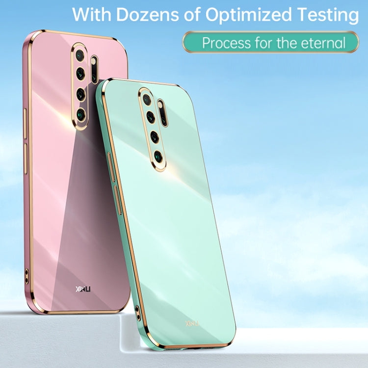 For Xiaomi Redmi Note 8 Pro XINLI Straight 6D Plating Gold Edge TPU Shockproof Case(Pink) - Xiaomi Cases by XINLI | Online Shopping UK | buy2fix