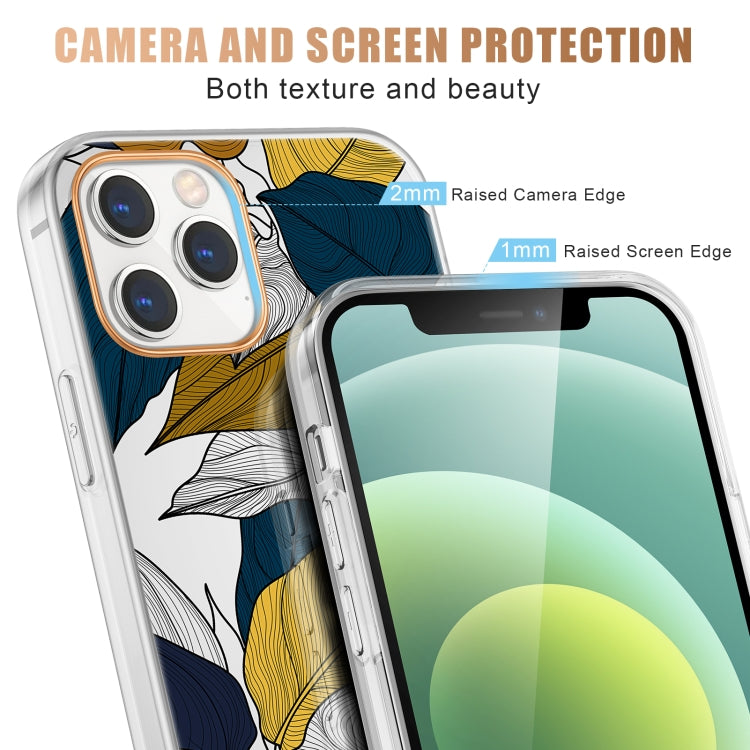 For iPhone 11 Pro High Translucent Electroplating Flower Pattern TPU + PC Shockproof Case (Cineraria) - iPhone 11 Pro Cases by buy2fix | Online Shopping UK | buy2fix