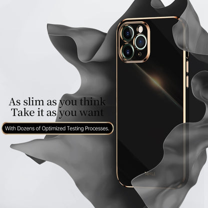 For iPhone 11 XINLI Straight 6D Plating Gold Edge TPU Shockproof Case (Hawthorn Red) - iPhone 11 Cases by XINLI | Online Shopping UK | buy2fix