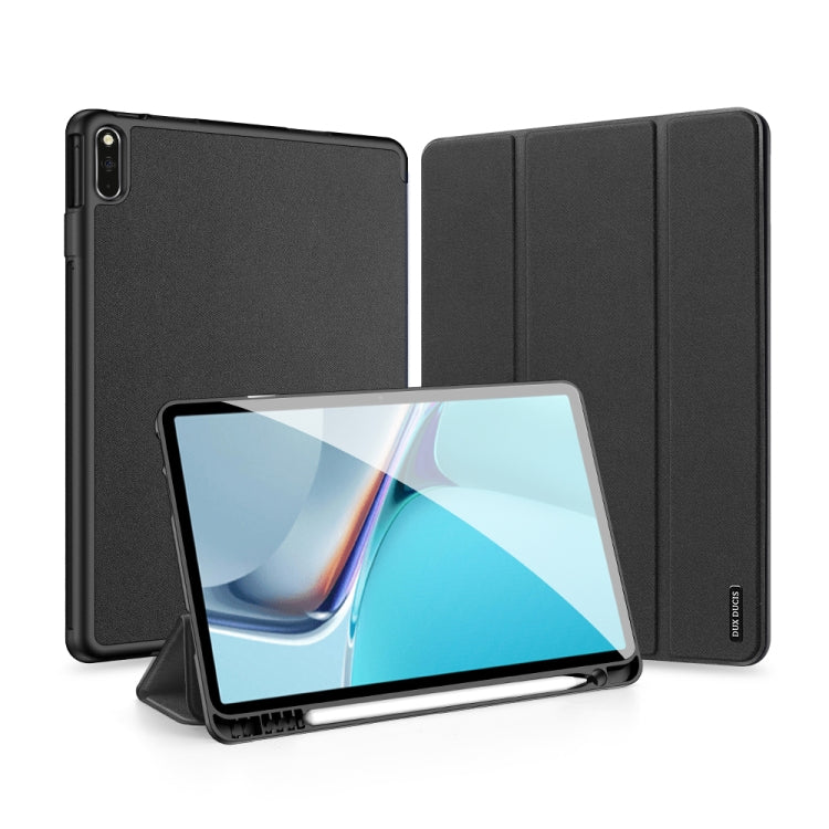 For Huawei MatePad 11 2021 DUX DUCIS Domo Series Horizontal Flip Magnetic PU Leather Case with Three-folding Holder(Black) - Huawei by DUX DUCIS | Online Shopping UK | buy2fix