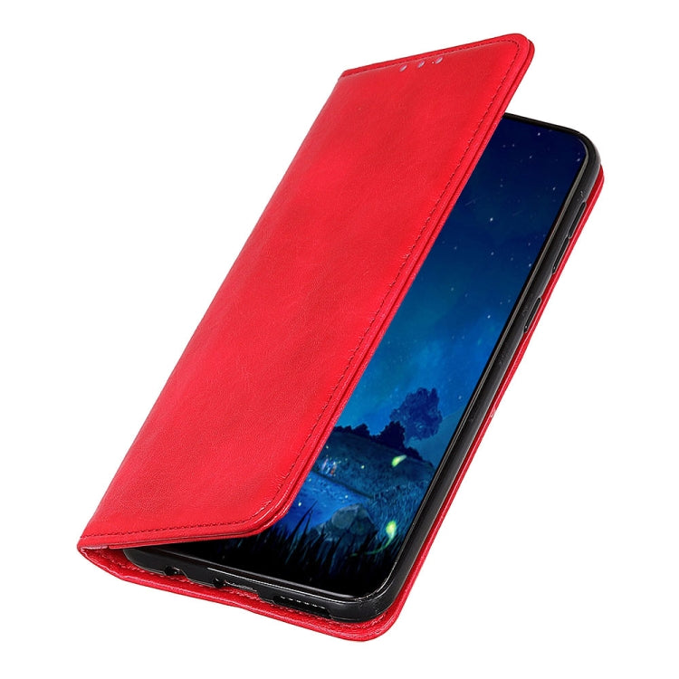 For OPPO A16 Magnetic Crazy Horse Texture Horizontal Flip Leather Case with Holder & Card Slots & Wallet(Red) - OPPO Cases by buy2fix | Online Shopping UK | buy2fix