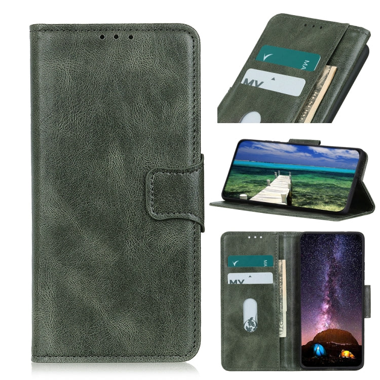 For OPPO A16 Mirren Crazy Horse Texture Horizontal Flip Leather Case with Holder & Card Slots & Wallet(Dark Green) - OPPO Cases by buy2fix | Online Shopping UK | buy2fix