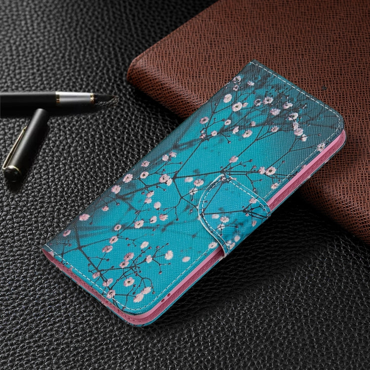 For OPPO A94 5G / Reno5 Z 5G / F19 Pro+ Colored Drawing Pattern Horizontal Flip Leather Case with Holder & Card Slots & Wallet(Plum Blossom) - OPPO Cases by buy2fix | Online Shopping UK | buy2fix