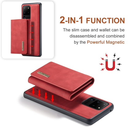 For Samsung Galaxy S20 Ultra DG.MING M1 Series 3-Fold Multi Card Wallet  Back Cover Shockproof Case with Holder Function(Red) - Galaxy Phone Cases by DG.MING | Online Shopping UK | buy2fix