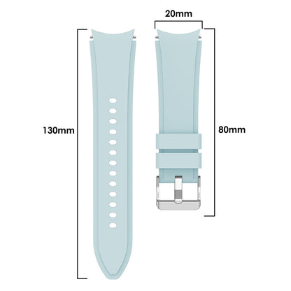 For Samsung Galaxy Watch4 Classic 42mm Silicone Watch Band(Light Blue) - Watch Bands by buy2fix | Online Shopping UK | buy2fix