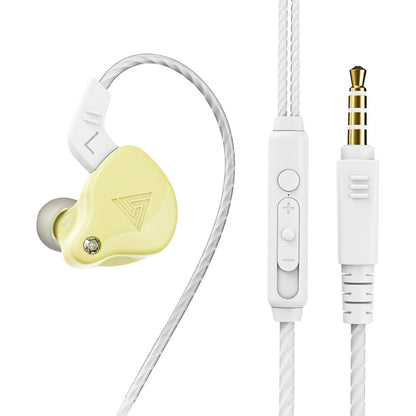 QKZ AK6-X 3.5mm In-Ear Wired Subwoofer Sports Earphone with Microphone, Cable Length: About 1.2m(Lemon Yellow) - In Ear Wired Earphone by QKZ | Online Shopping UK | buy2fix