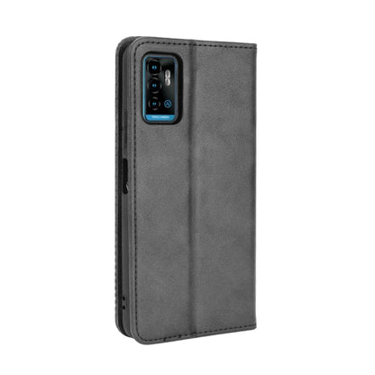 For ZTE Blade A71 Magnetic Buckle Retro Crazy Horse Texture Horizontal Flip Leather Case with Holder & Card Slots & Photo Frame(Black) - ZTE Cases by buy2fix | Online Shopping UK | buy2fix