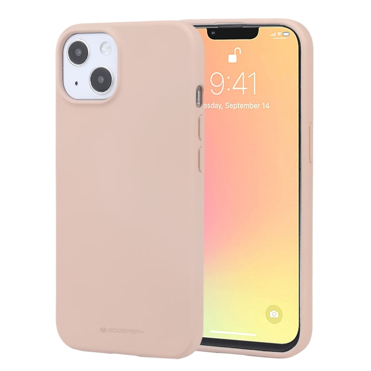 For iPhone 13 GOOSPERY SOFT FEELING Liquid TPU Shockproof Soft Case(Light Pink) - iPhone 13 Cases by GOOSPERY | Online Shopping UK | buy2fix