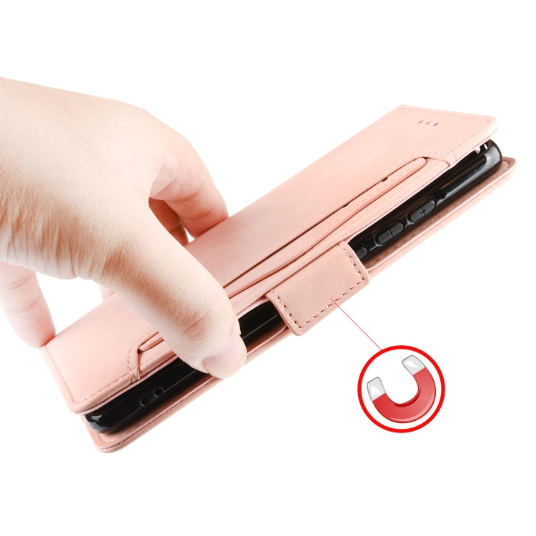 For Blackview A100 Skin Feel Calf Pattern Horizontal Flip Leather Case with Holder & Card Slots & Photo Frame(Pink) - More Brand by buy2fix | Online Shopping UK | buy2fix