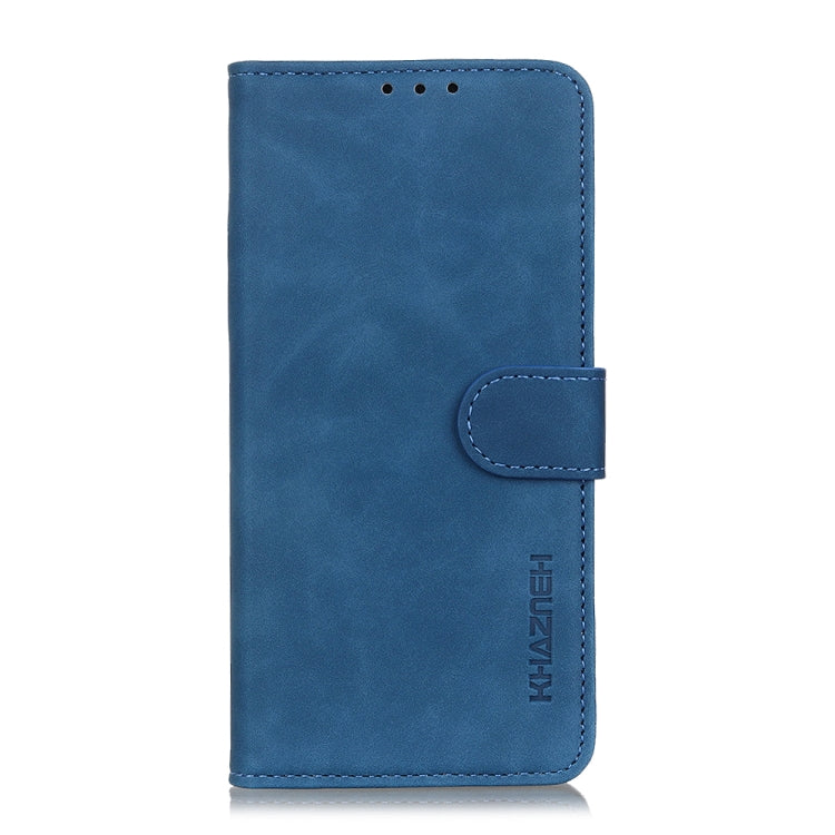 For Xiaomi Redmi 10 / Redmi Note 11 4G KHAZNEH Retro Texture PU + TPU Horizontal Flip Leather Case with Holder & Card Slots & Wallet(Blue) - Xiaomi Cases by buy2fix | Online Shopping UK | buy2fix