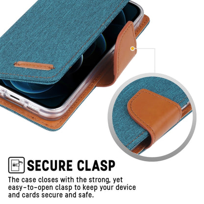 For iPhone 13 GOOSPERY CANVAS DIARY Canvas Texture Horizontal Flip PU Leather Case with Holder & Card Slots & Wallet(Grey) - iPhone 13 Cases by GOOSPERY | Online Shopping UK | buy2fix