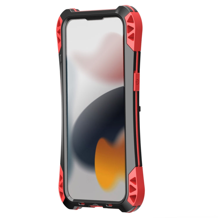 For iPhone 13 R-JUST AMIRA Shockproof Dustproof Waterproof Metal Protective Case(Red) - iPhone 13 Cases by R-JUST | Online Shopping UK | buy2fix