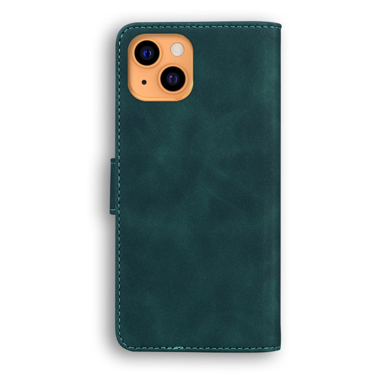 For iPhone 13 mini Skin Feel Pure Color Horizontal Flip Leather Case with Holder & Card Slots & Wallet (Green) - iPhone 13 mini Cases by buy2fix | Online Shopping UK | buy2fix