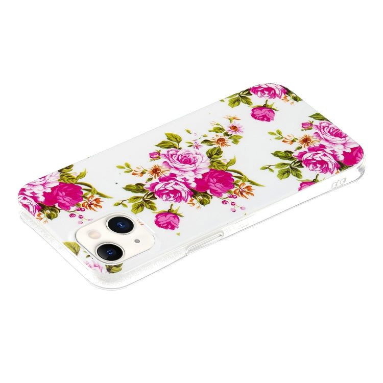 For iPhone 13 mini Luminous TPU Soft Protective Case (Rose Flower) - iPhone 13 mini Cases by buy2fix | Online Shopping UK | buy2fix