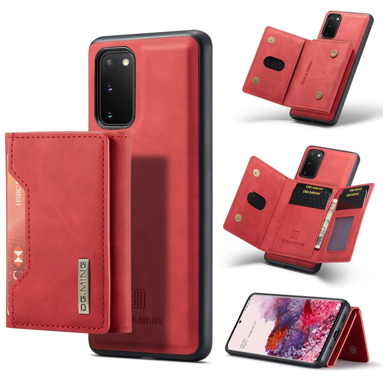 For Samsung Galaxy S20 DG.MING M2 Series 3-Fold Multi Card Bag Back Cover Shockproof Case with Wallet & Holder Function(Red) - Galaxy Phone Cases by DG.MING | Online Shopping UK | buy2fix