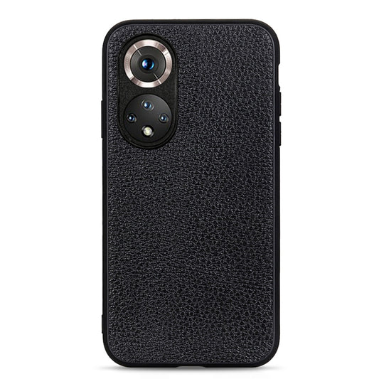 For Honor 50 Accurate Hole Litchi Texture Leather Shockproof Case(Black) - Honor Cases by buy2fix | Online Shopping UK | buy2fix